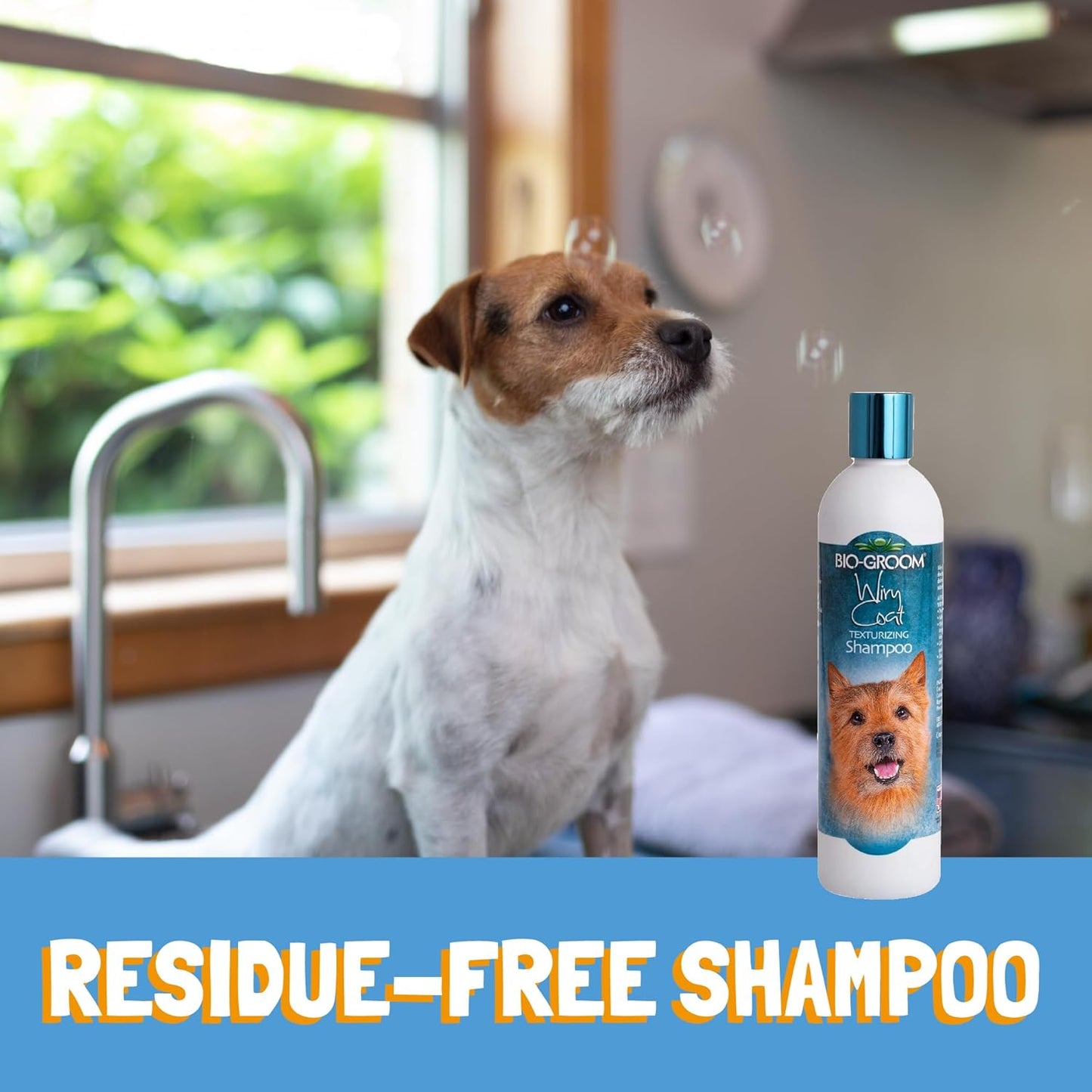 Wiry Coat Dog Shampoo – Tearless, Dog Bathing Supplies, Puppy Wash, Cat & Dog Grooming Supplies, Cruelty-Free, Made in USA, Texturizing Shampoo, Dog Products – 12 Fl Oz 1-Pack
