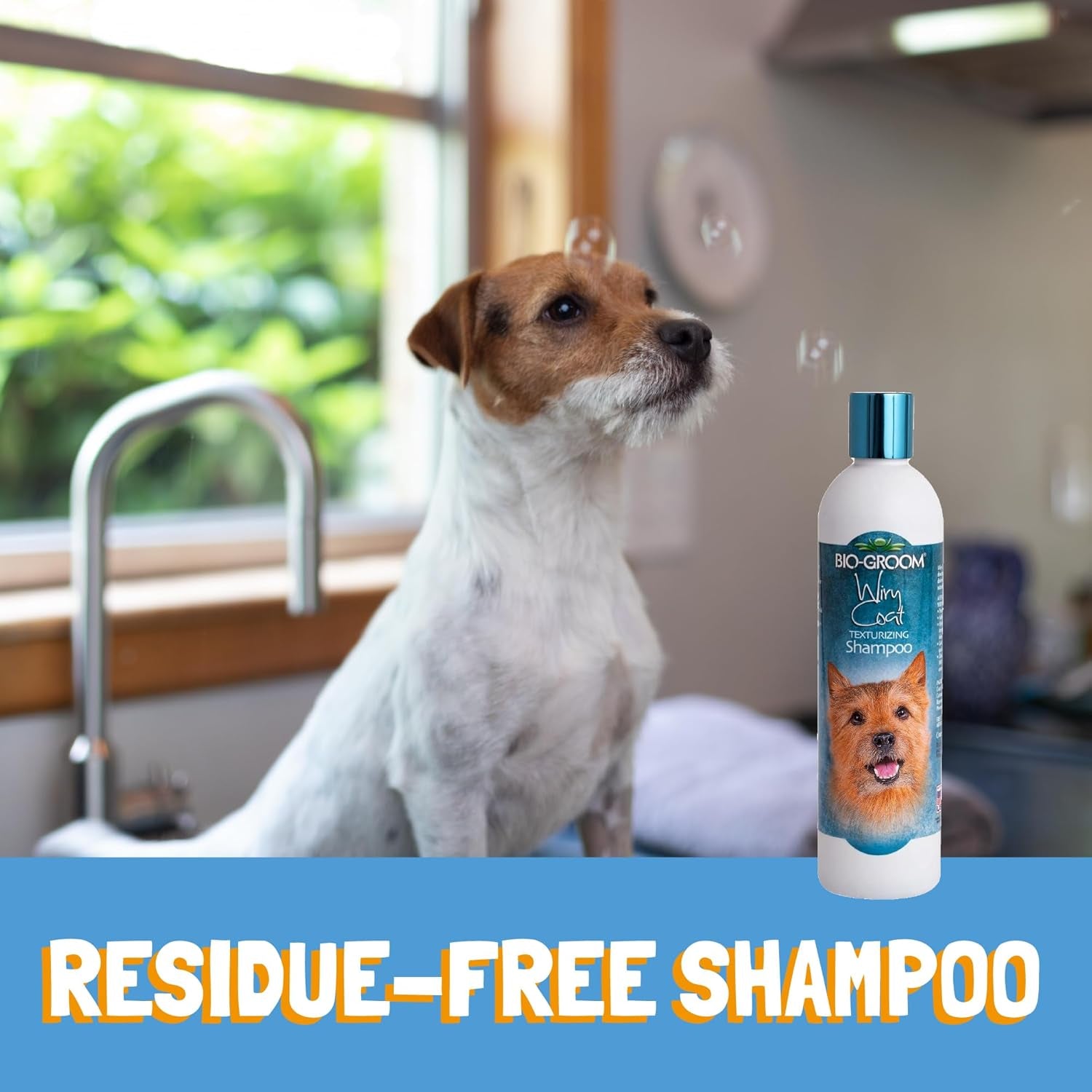 Wiry Coat Dog Shampoo – Tearless, Dog Bathing Supplies, Puppy Wash, Cat & Dog Grooming Supplies, Cruelty-Free, Made in USA, Texturizing Shampoo, Dog Products – 12 Fl Oz 1-Pack