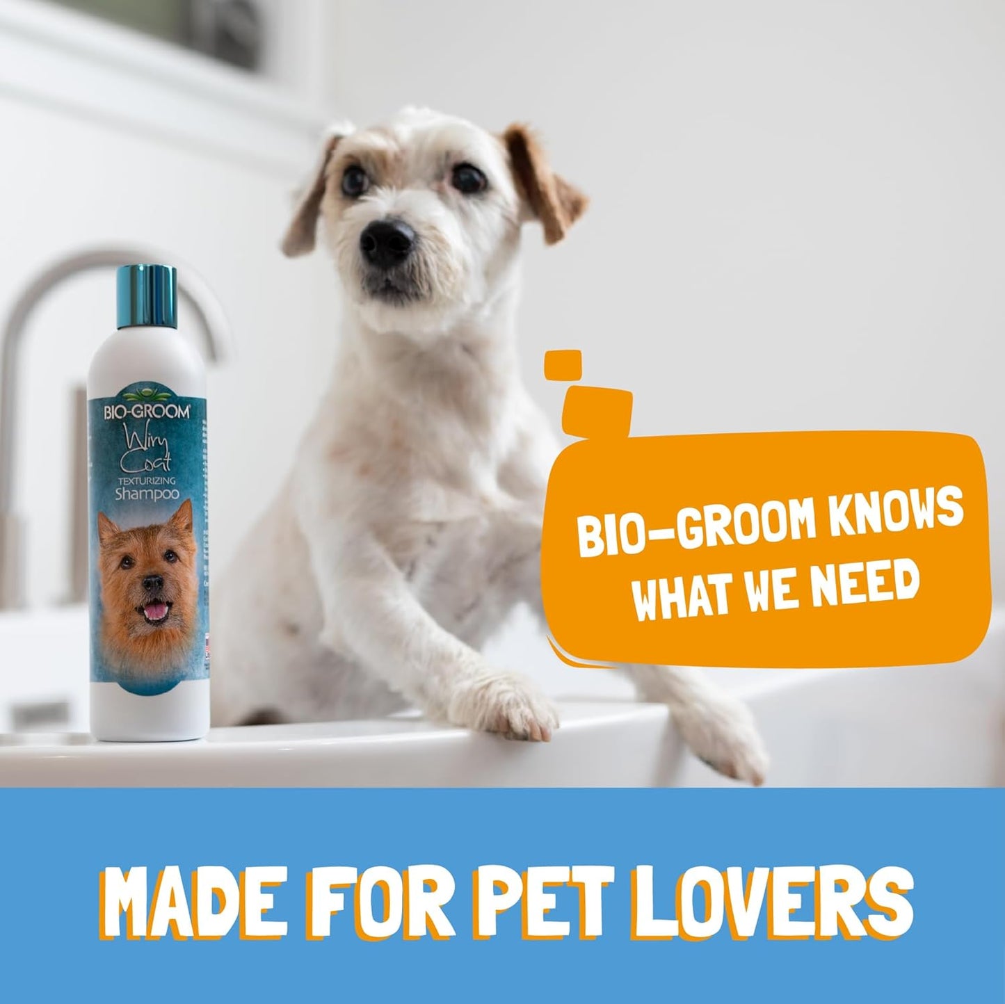 Wiry Coat Dog Shampoo – Tearless, Dog Bathing Supplies, Puppy Wash, Cat & Dog Grooming Supplies, Cruelty-Free, Made in USA, Texturizing Shampoo, Dog Products – 12 Fl Oz 1-Pack