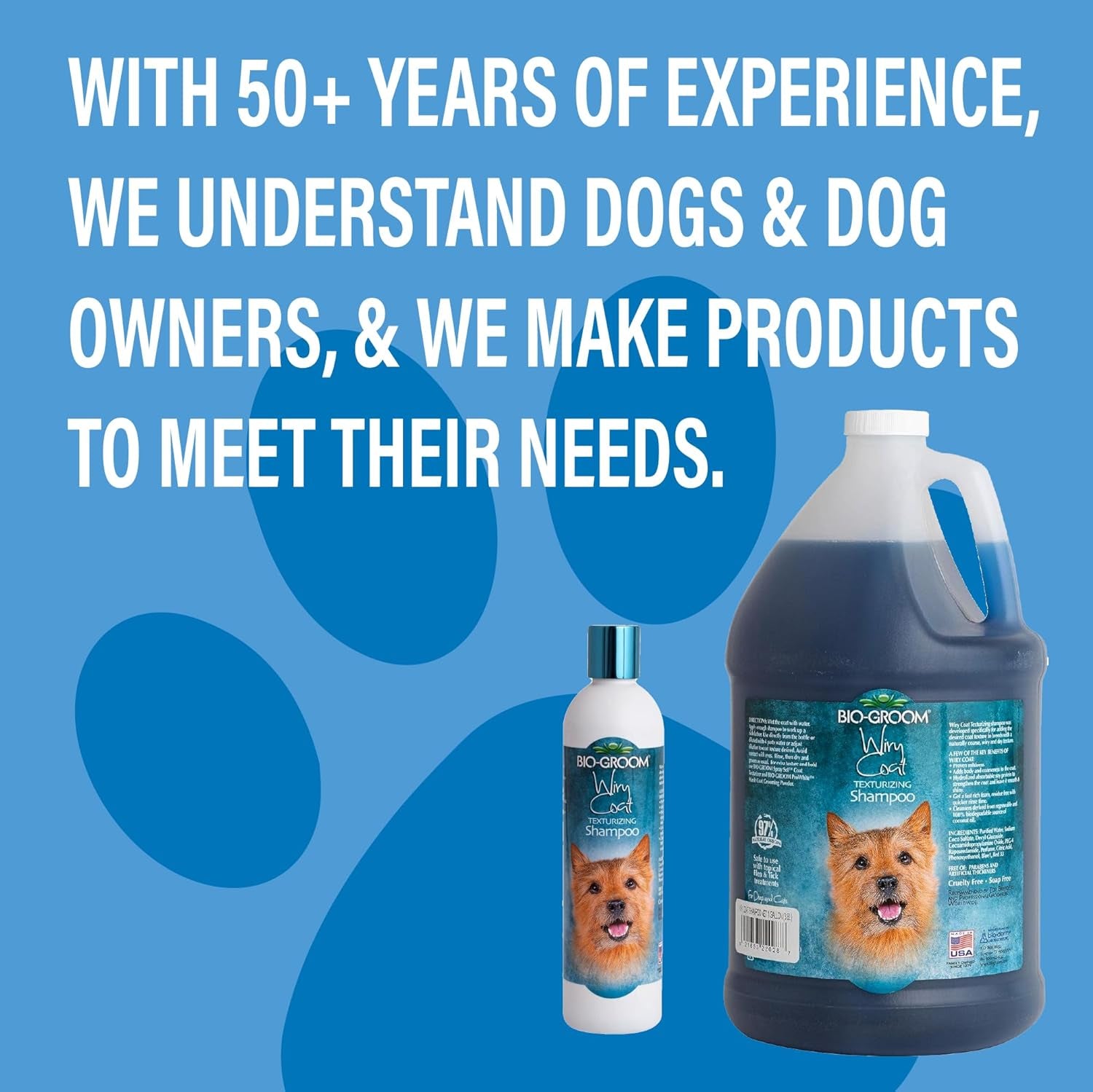 Wiry Coat Dog Shampoo – Tearless, Dog Bathing Supplies, Puppy Wash, Cat & Dog Grooming Supplies, Cruelty-Free, Made in USA, Texturizing Shampoo, Dog Products – 12 Fl Oz 1-Pack