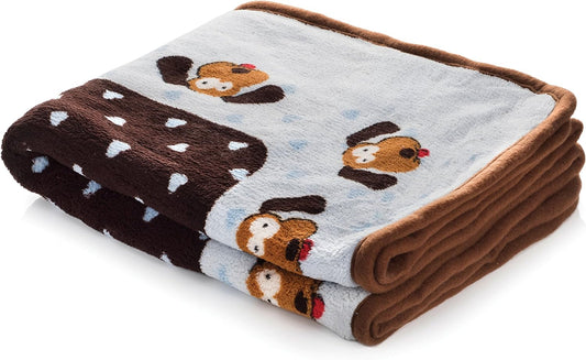 Blanket for Pets - Extra Soft and Long Lasting - Blue Pattern